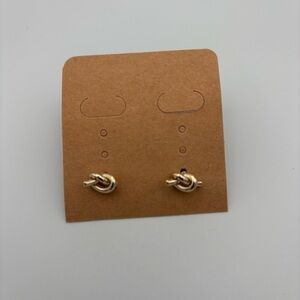 Knot Earrings Gold Tone